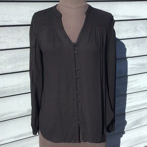 Lucky Brand Black Lightweight Long Sleeve Blouse XS